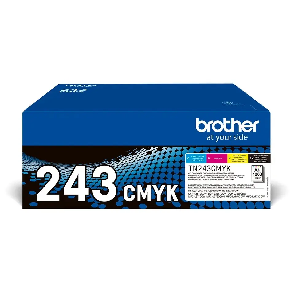 TN243CMYK BROTHER VALUE PACK 1000P